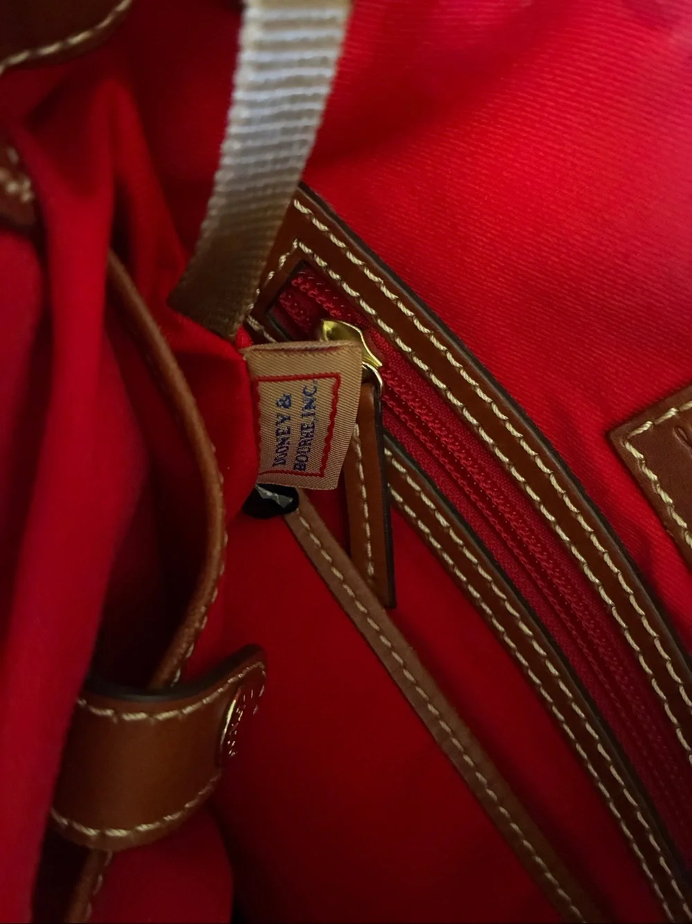 Dooney & Bourke Bag Caramel Italian Pebbled Leather